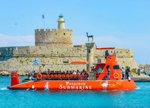 Rhodes Town: Submarine Cruise with Underwater Views