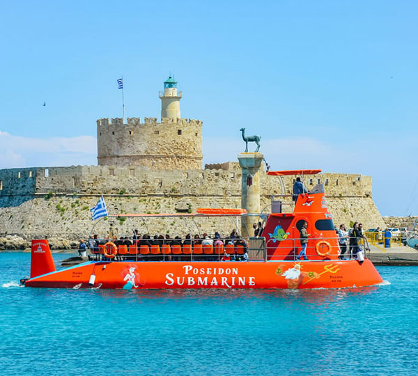 Rhodes Town: Submarine Cruise with Underwater Views